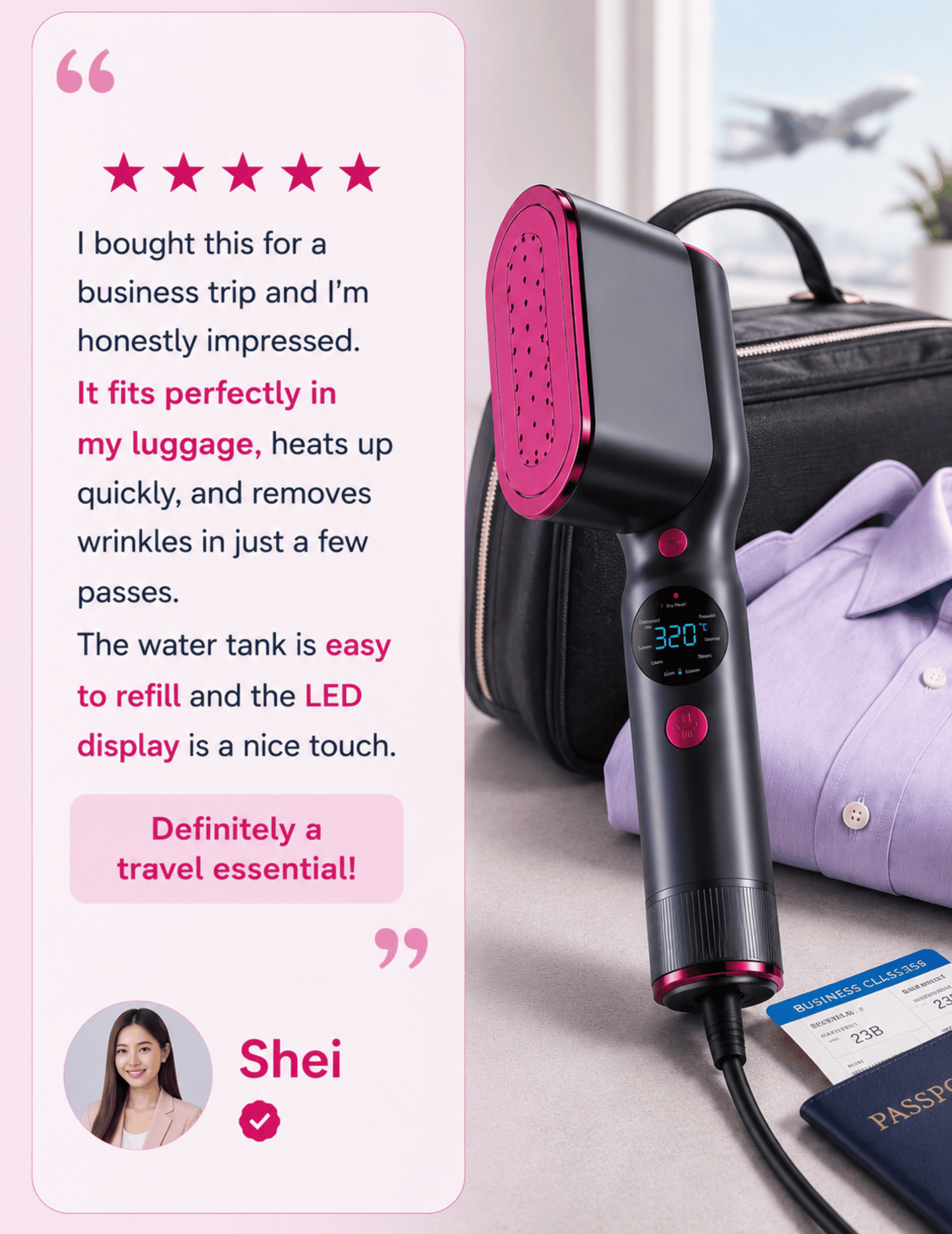 Alambr™ 2-in-1 Garment Steamer & Iron