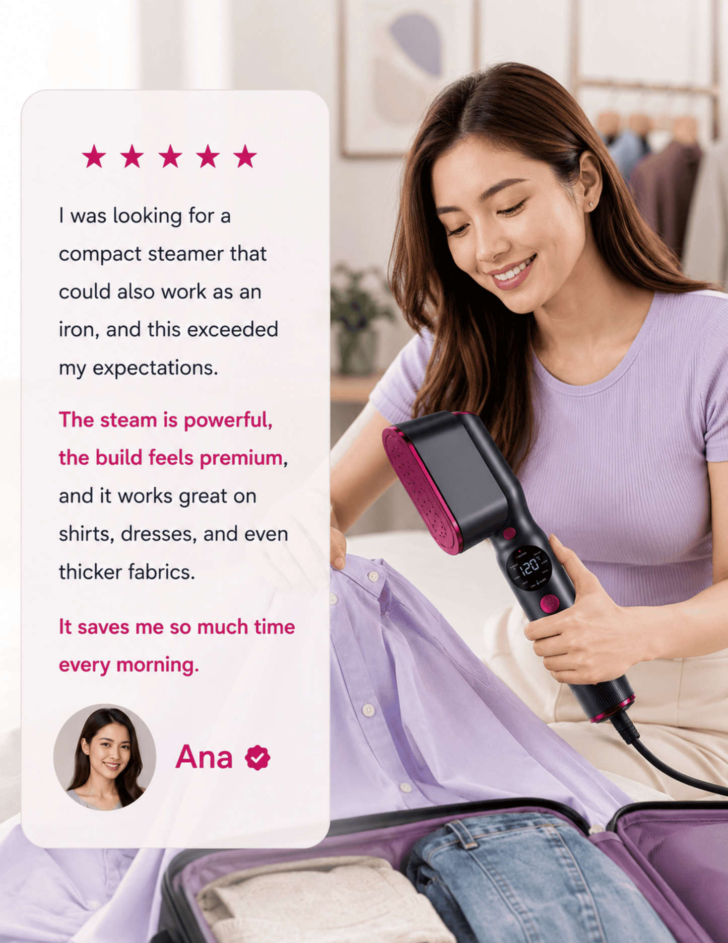 Alambr™ 2-in-1 Garment Steamer & Iron