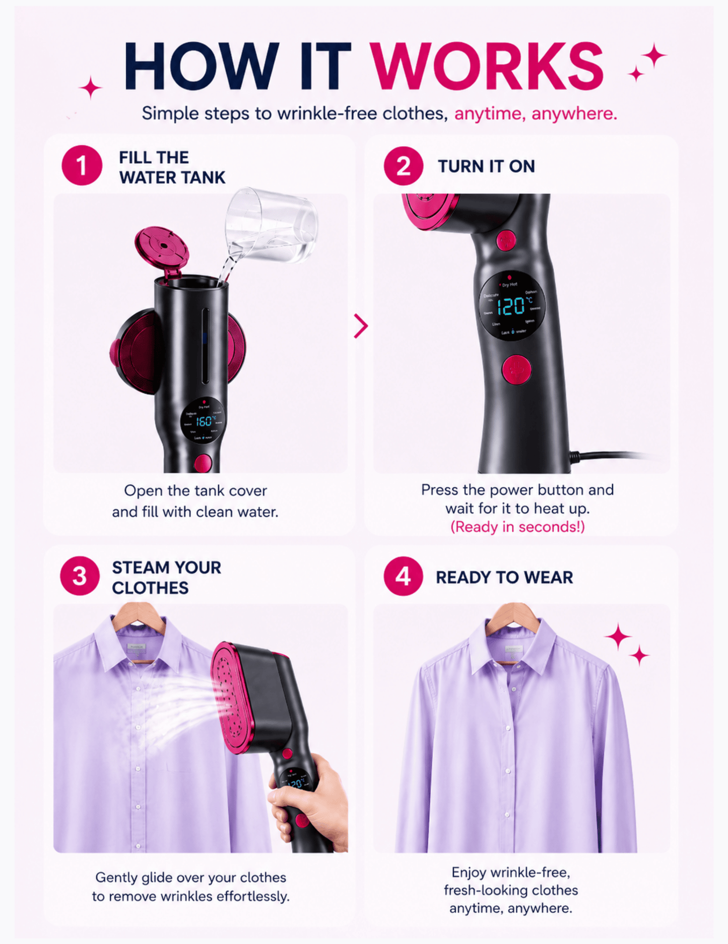 Alambr™ 2-in-1 Garment Steamer & Iron