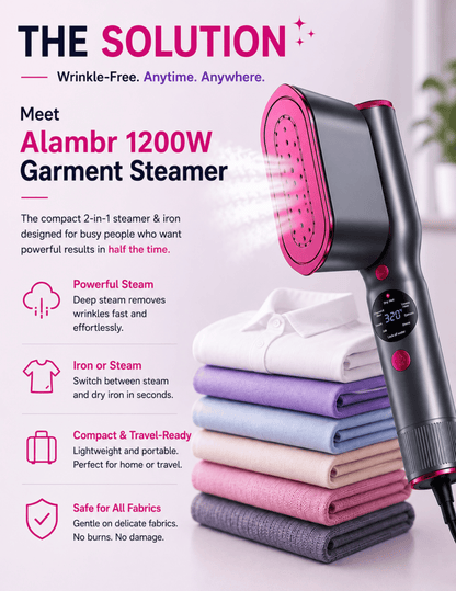 Alambr™ 2-in-1 Garment Steamer & Iron