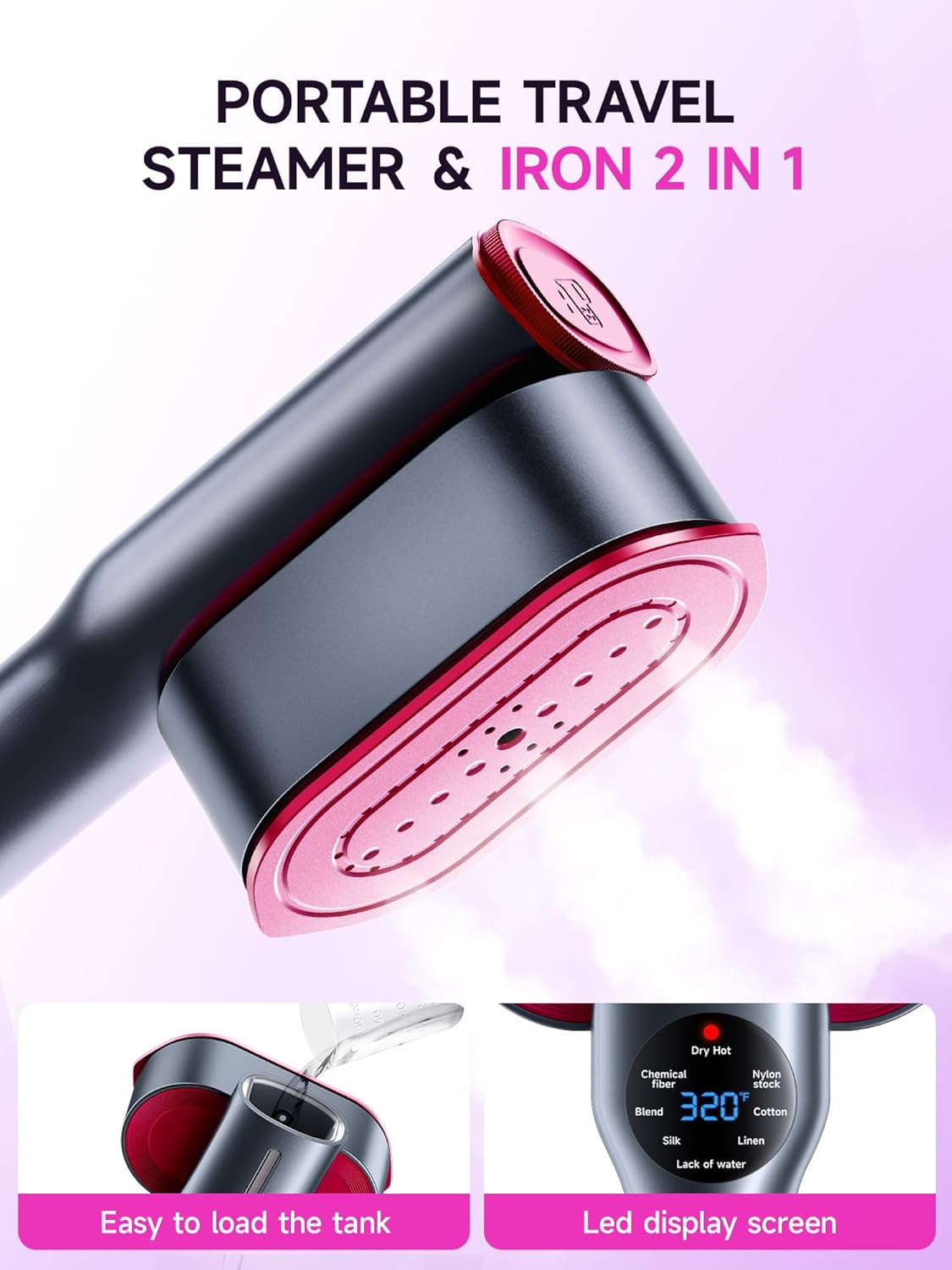 Garment Steamer 2-in-1 & Iron 1200W | Alambr